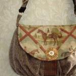 Equestrian Petite Messenger Bag In Brown Rust And..