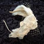 Swan Lake Bridal Feather Headband, Bridal Feather..