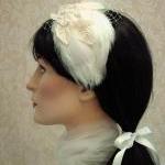 Swan Lake Bridal Feather Headband, Bridal Feather..