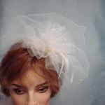 Coco Bridal Veil Fascinator Double Layered Ivory..