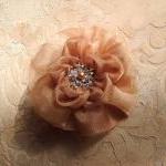 Organza Flower Hair Clip, Bridal Accessories,..